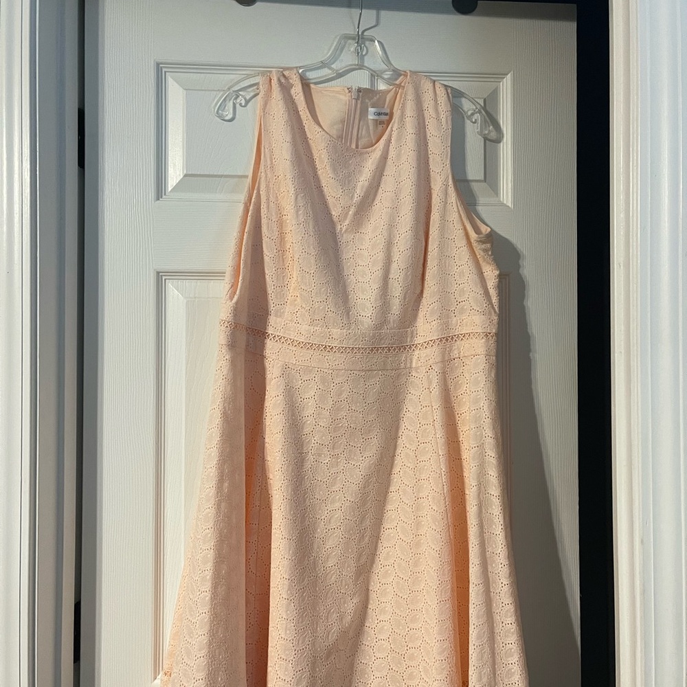 Peach Calvin Klein dress size 16